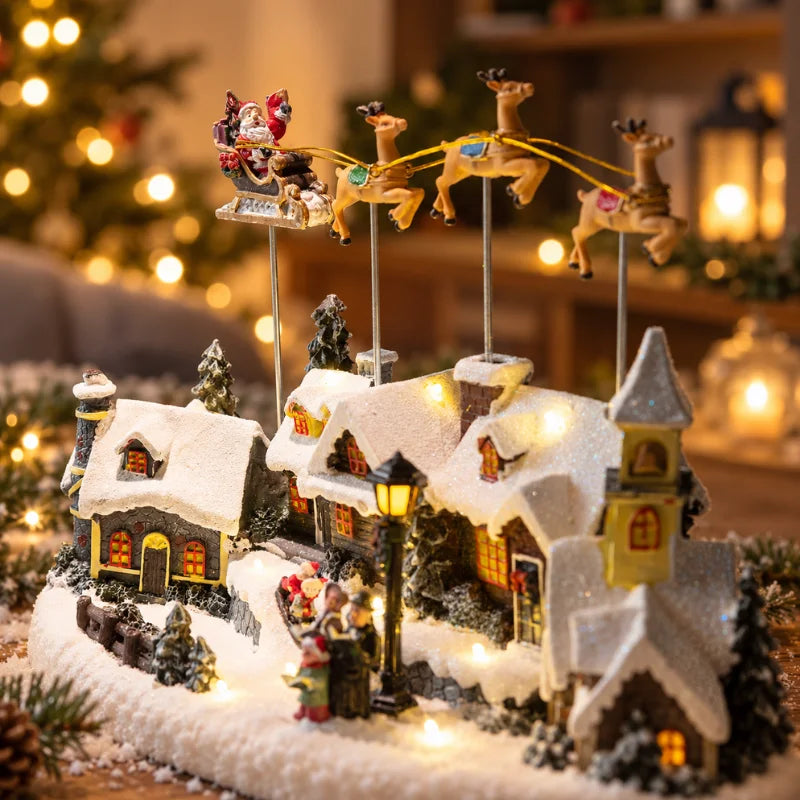 Beleuchtetes LED Weihnachtsdorf mit Musik und Bewegung – Bild 12