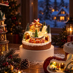 Beleuchtetes LED Weihnachtsdorf mit Musik und Bewegung – Bild 3
