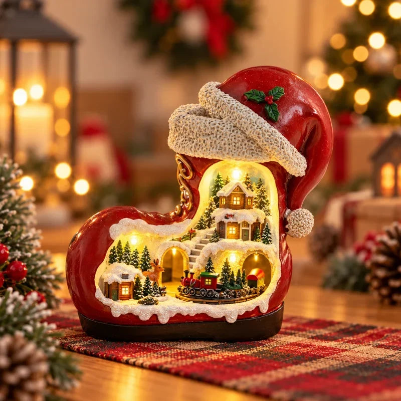 Beleuchtetes LED Weihnachtsdorf mit Musik und Bewegung – Bild 4