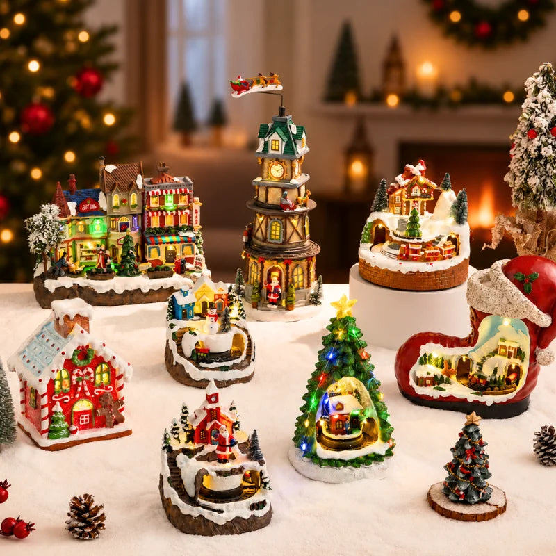 Beleuchtetes LED Weihnachtsdorf mit Musik und Bewegung – Bild 5