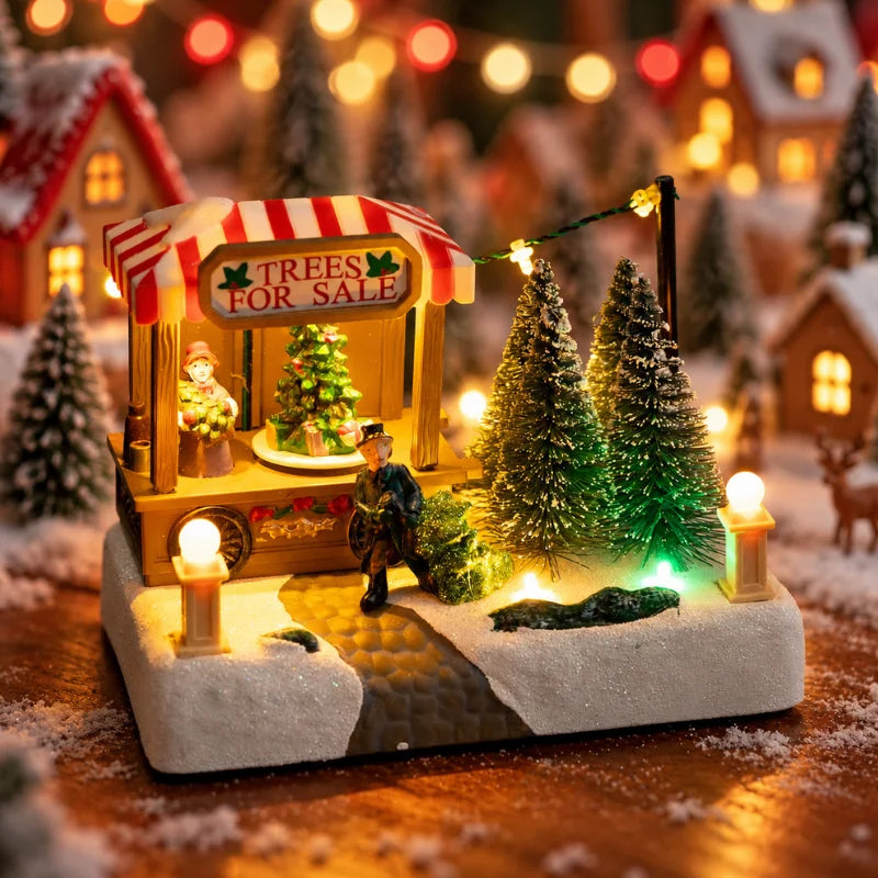 Beleuchtetes LED Weihnachtsdorf mit Musik und Bewegung – Bild 8
