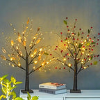 LED Lichterbaum mit roten Beeren und warmweissem Licht