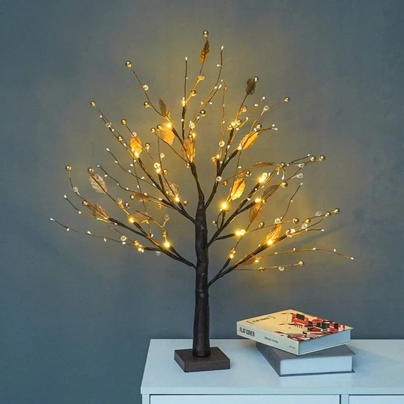 LED Lichterbaum mit roten Beeren und warmweissem Licht – Bild 2