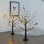 LED Lichterbaum mit roten Beeren und warmweissem Licht – Bild 8
