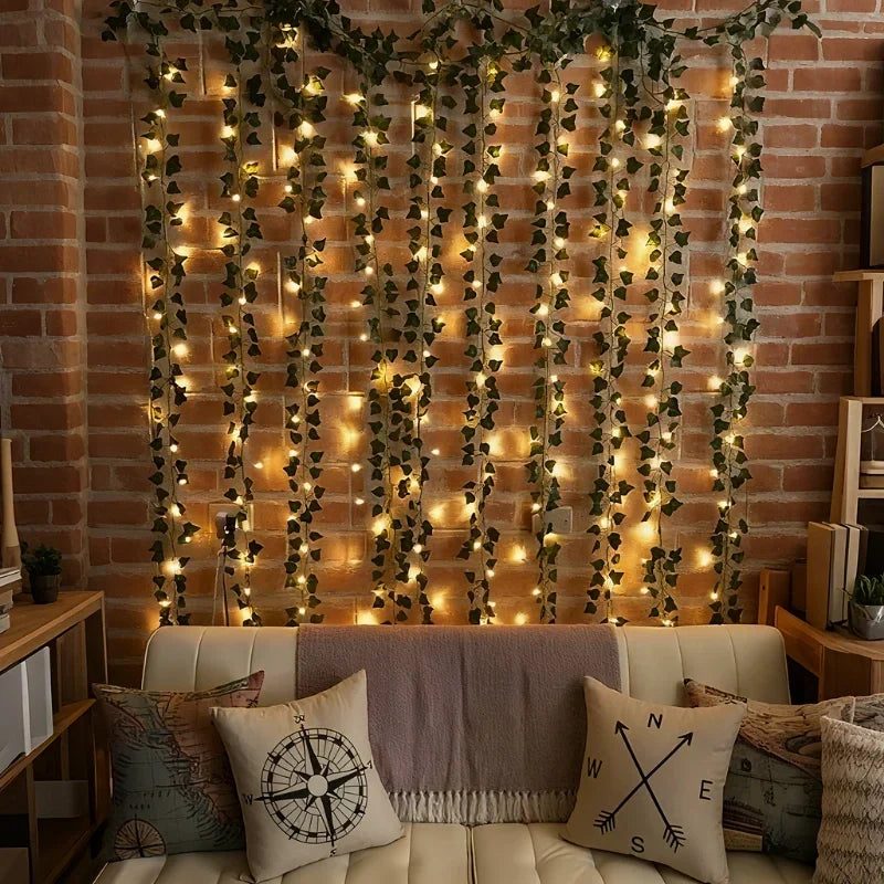 LED Lichterkette Girlande mit Blättern und Blüten – Bild 16