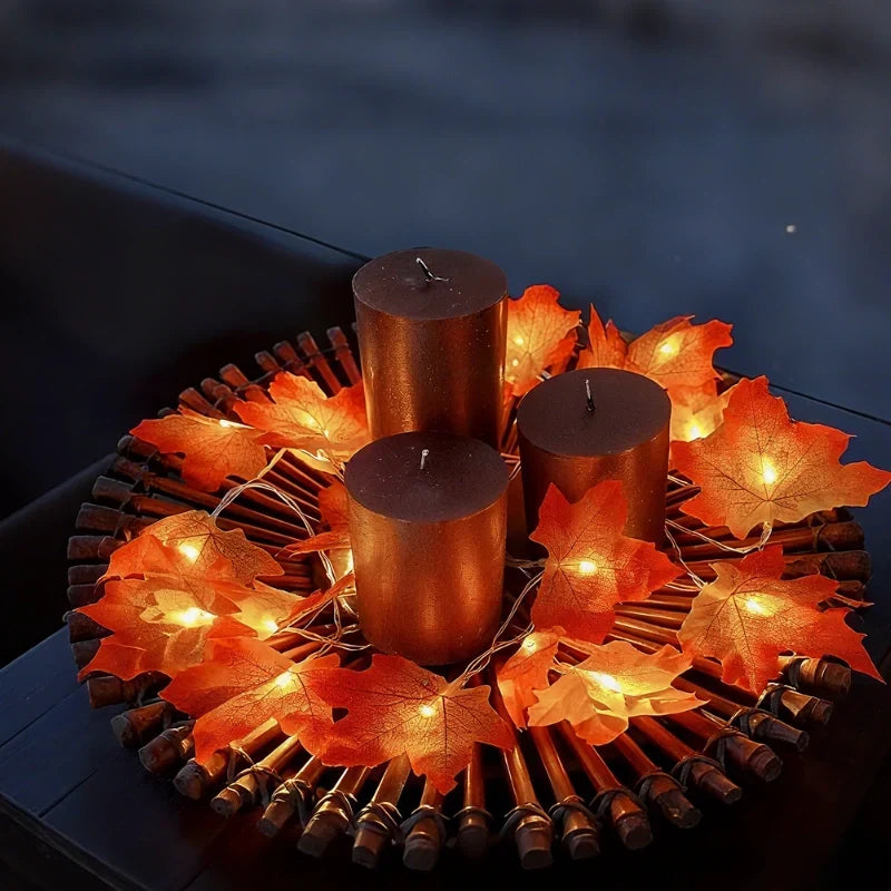 LED Lichterkette Girlande mit Blättern und Blüten – Bild 18