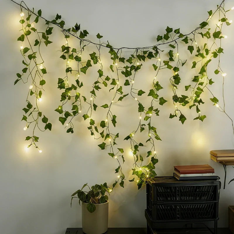 LED Lichterkette Girlande mit Blättern und Blüten – Bild 24