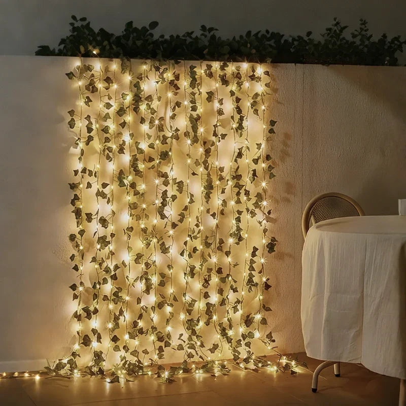 LED Lichterkette Girlande mit Blättern und Blüten – Bild 25