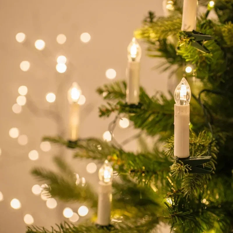 Kabellose LED Christbaumkerzen mit Clip am Weihnachtsbaum – Bild 2