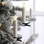 Kabellose LED Christbaumkerzen mit Clip am Weihnachtsbaum – Bild 3