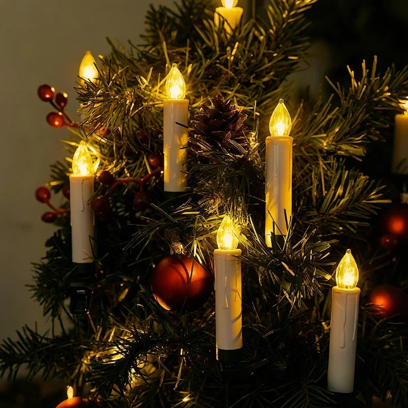 Kabellose LED Christbaumkerzen mit Clip am Weihnachtsbaum – Bild 6