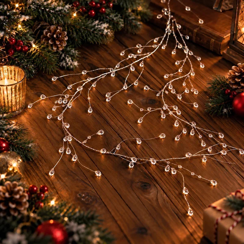 Glitzernde Deko-Girlande mit Kristall-Akzenten für den Weihnachtsbaum – Bild 11