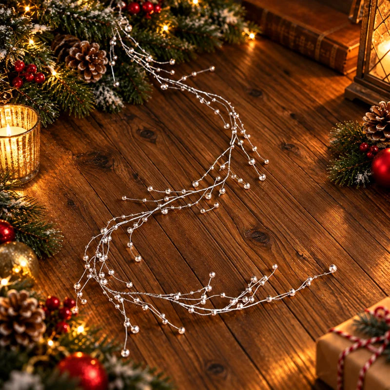 Glitzernde Deko-Girlande mit Kristall-Akzenten für den Weihnachtsbaum – Bild 12