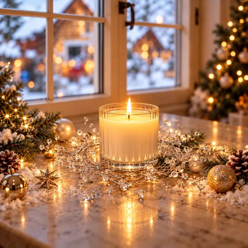 Glitzernde Deko-Girlande mit Kristall-Akzenten für den Weihnachtsbaum – Bild 4