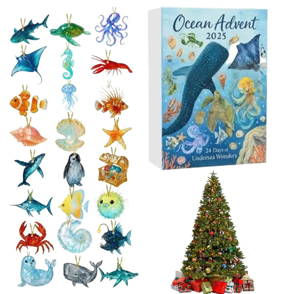 Meerestiere-Adventskalender 2026 – 24 Meerestier-Anhänger