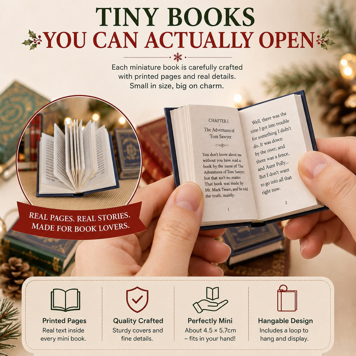 Mini-Bücher-Adventskalender 2026 - 25 Klassiker für Bücherliebhaber