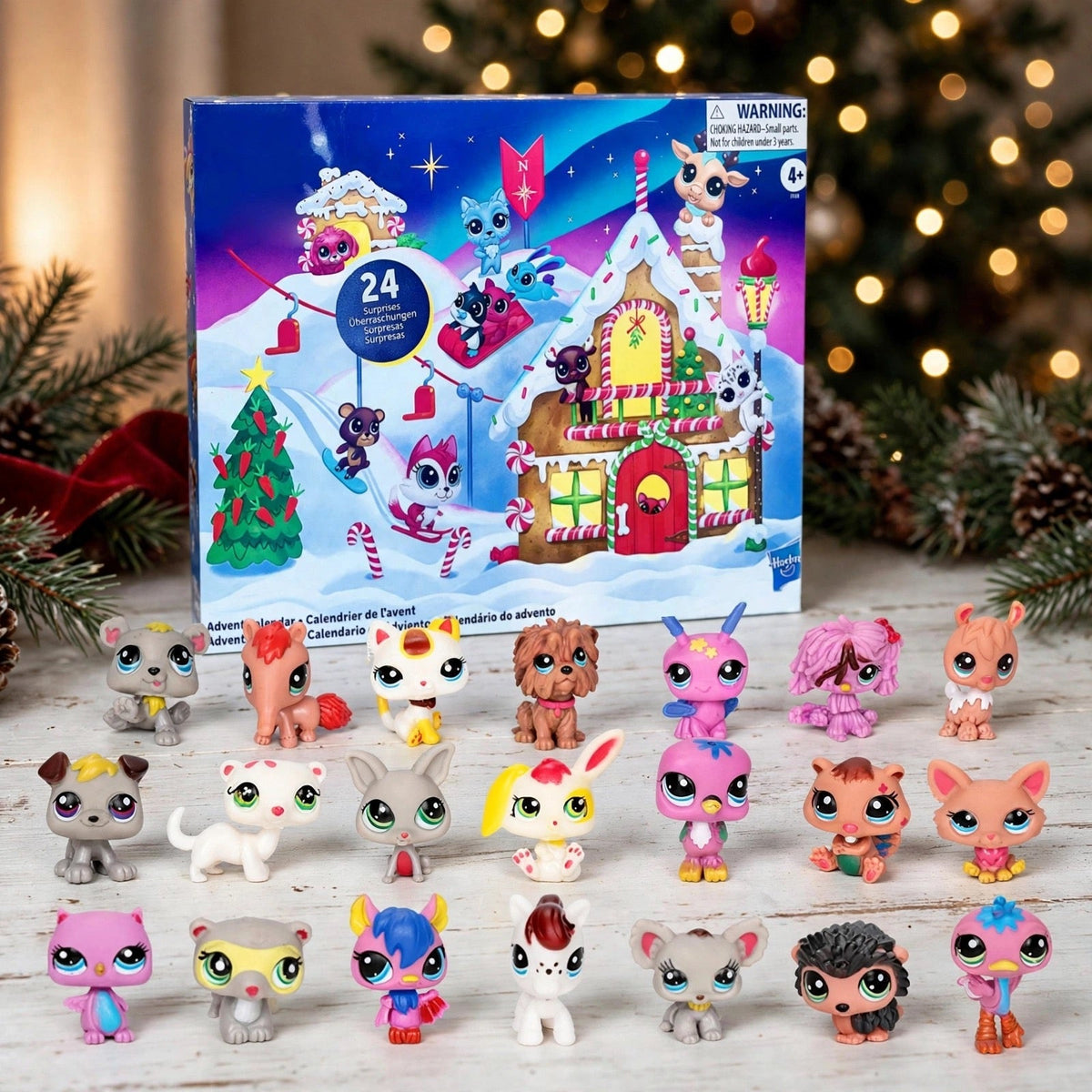 Minitier-Adventskalender 2026 - 24 Tierfiguren mit grossen Augen