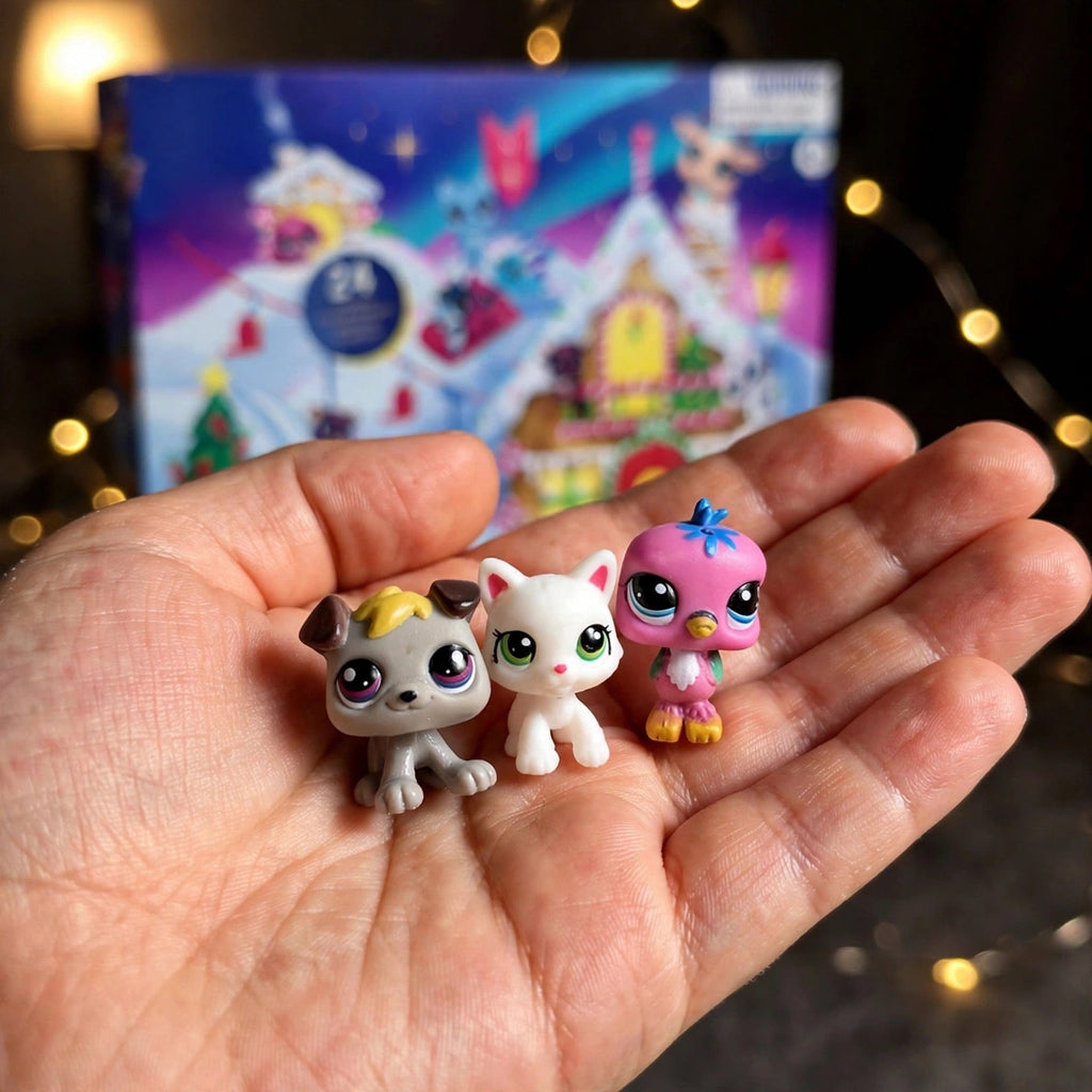 Minitier-Adventskalender 2026 - 24 Tierfiguren mit grossen Augen