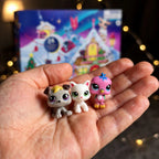 Minitier-Adventskalender 2026 - 24 Tierfiguren mit grossen Augen