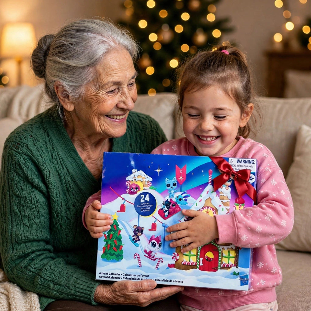 Minitier-Adventskalender 2026 - 24 Tierfiguren mit grossen Augen