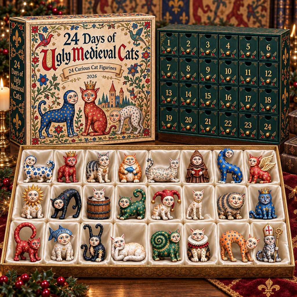 Mittelalter-Katzen-Adventskalender 2026 - 24 wundersame Katzenornamente