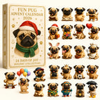 Mops-Adventskalender 2026 – 24 Mopsfiguren