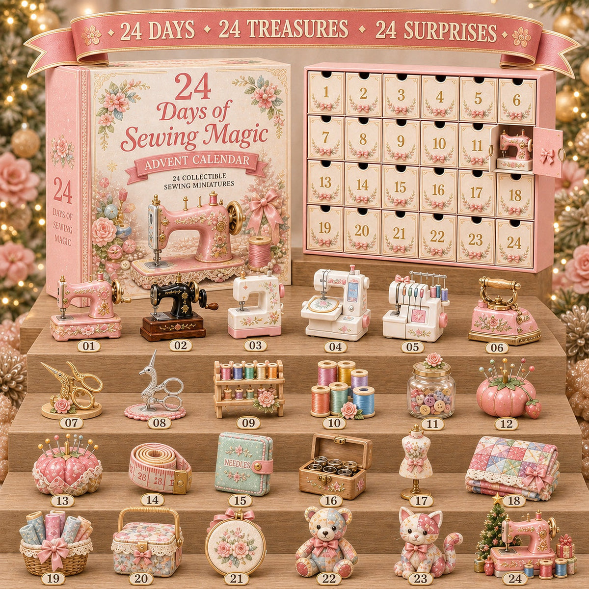 Näh-Adventskalender 2026 - 24 Näh-Miniaturen für Quilterinnen und Hobbynäher