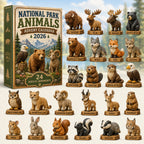 Nationalpark-Tiere Adventskalender 2026 - 24 Acryl-Tieranhänger