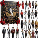 Glitzernde 2D-Acryl-Hängefigur von Michael Jackson in klassischer Bühnenkostüm-Pose für Weihnachtsbaum