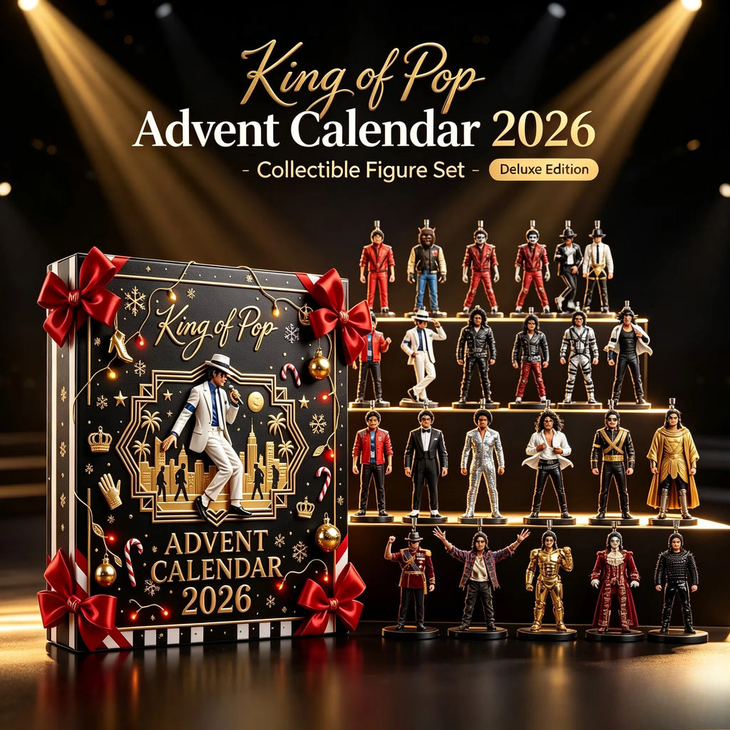 Glitzernde 2D-Acryl-Hängefigur von Michael Jackson in klassischer Bühnenkostüm-Pose für Weihnachtsbaum 3
