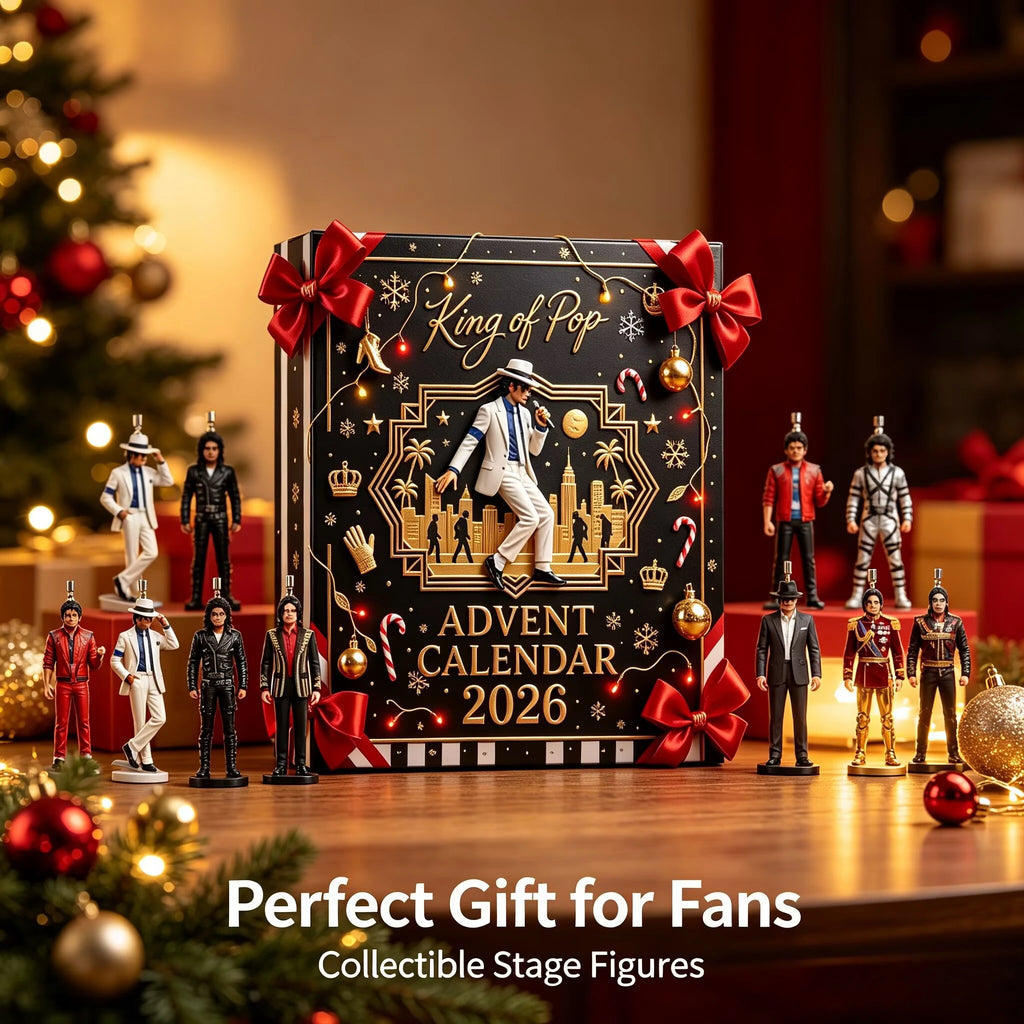 Glitzernde 2D-Acryl-Hängefigur von Michael Jackson in klassischer Bühnenkostüm-Pose für Weihnachtsbaum 6