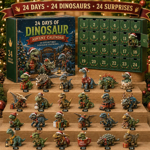24 Tage Dinosaurier Weihnachten Adventskalender mit 24 sammelbaren Figuren