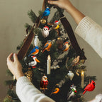24 Tage Weihnachts-Vogelkalender Adventskalender mit Vogelmotiven Festliche Weihnachtsdekoration 2