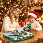 3D Adventskalender Dinosauri 2026 mit Spielzeugautos für Kinder 2