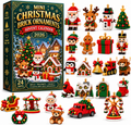 3D Adventskalender Mini Bausteine Weihnachtsdeko 2026 mit 24 Designs zum Bauen