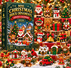 3D Adventskalender Mini Bausteine Weihnachtsdeko 2026 mit 24 Designs zum Bauen 3