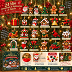 3D Adventskalender Mini Bausteine Weihnachtsdeko 2026 mit 24 Designs zum Bauen 8