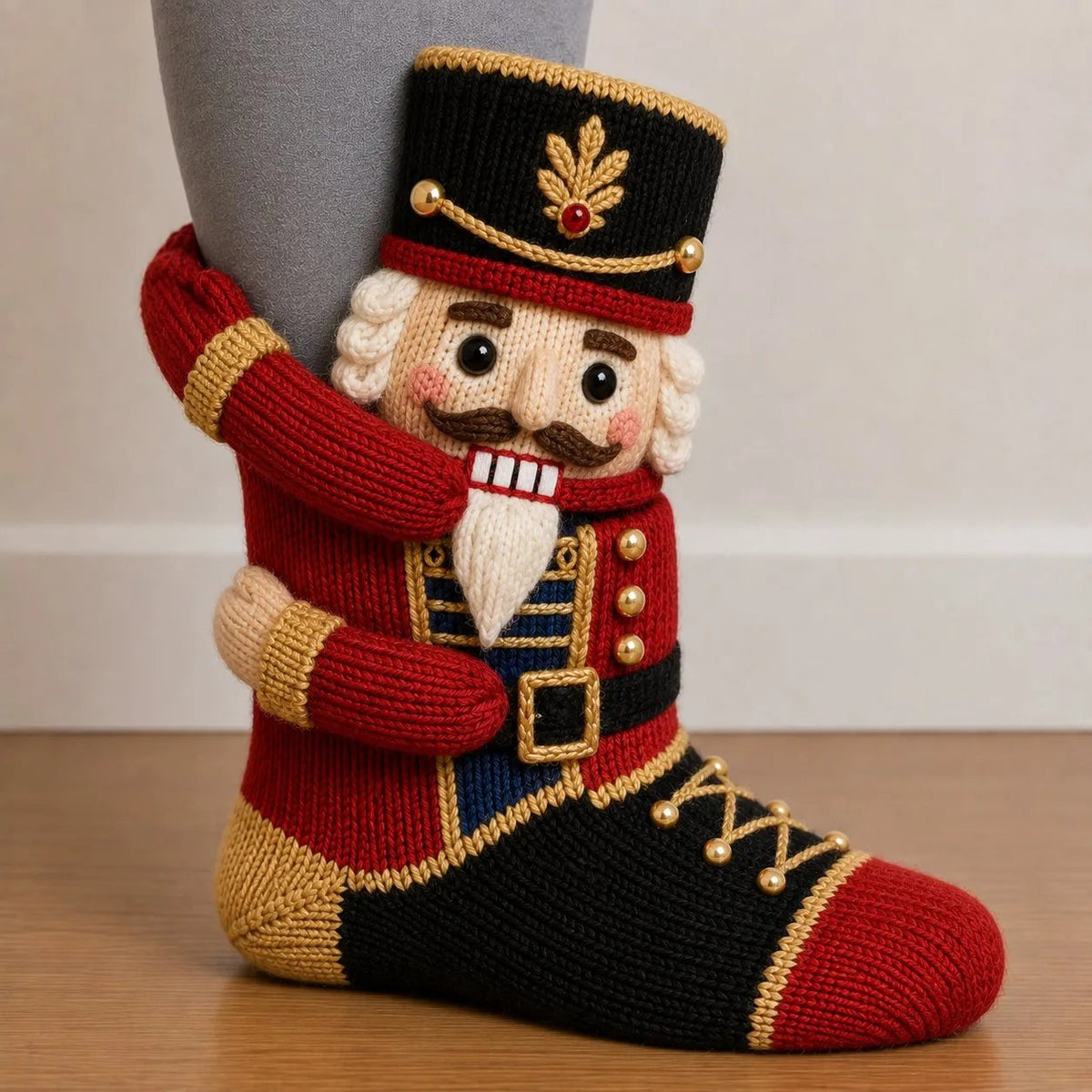 3D Umarmende Weihnachtsstrümpfe mit süßen Charakteren für festliche Freude. 12