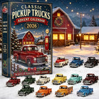 Adventskalender 2026 mit 24 klassischen Fahrzeugen, Lastwagen und Militärmaschinen