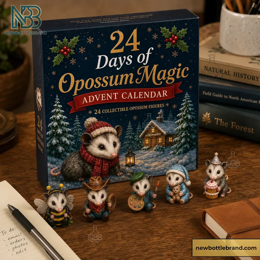 Adventskalender mit 24 Opossum-Sammelfiguren für Weihnachten 3