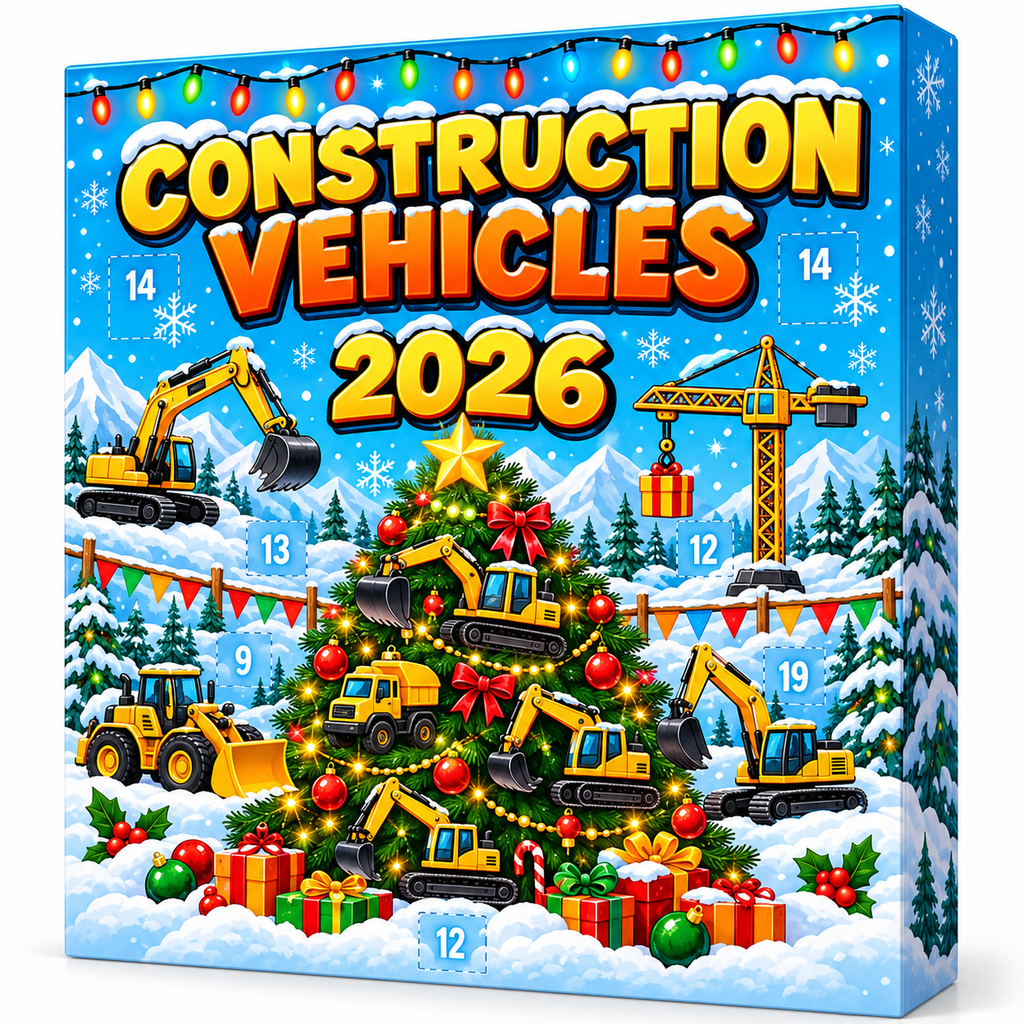 Adventskalender mit Baufahrzeugen für Weihnachten 2026 4