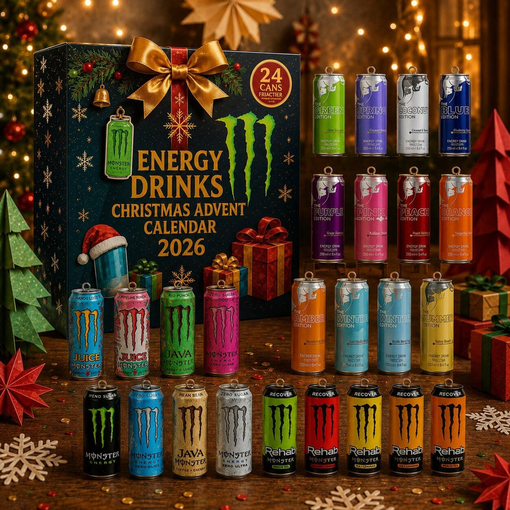 Adventskalender Energy Drink 2026 mit bunten Mini-Dosen 2