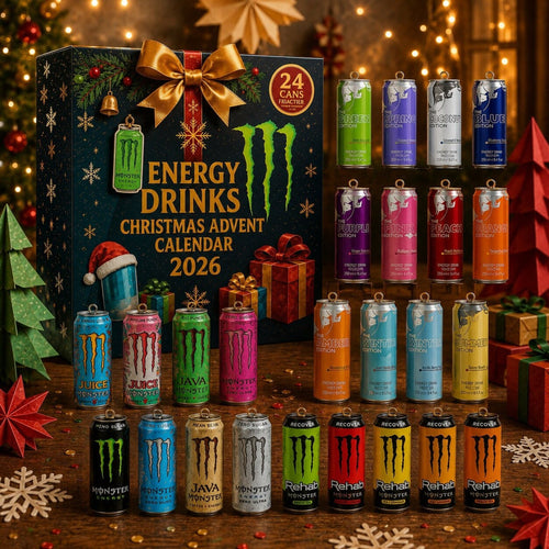Adventskalender Energy Drink 2026 mit bunten Mini-Dosen 2