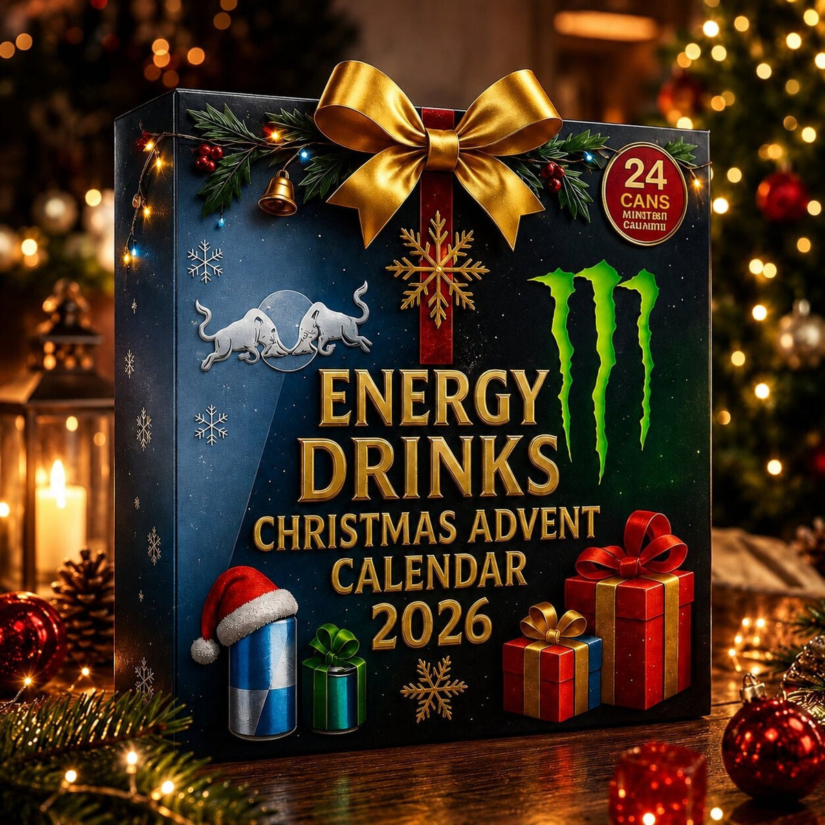 Adventskalender Energy Drink 2026 mit bunten Mini-Dosen 4