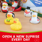 Adventskalender mit 24 bunten Gummienten zum Weihnachts-Countdown für Kinder 5
