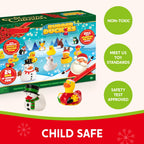 Adventskalender mit 24 bunten Gummienten zum Weihnachts-Countdown für Kinder 6