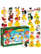 Adventskalender mit 24 bunten Gummienten zum Weihnachts-Countdown für Kinder 7