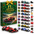 Adventskalender F1 2026 mit flachen Ornamenten