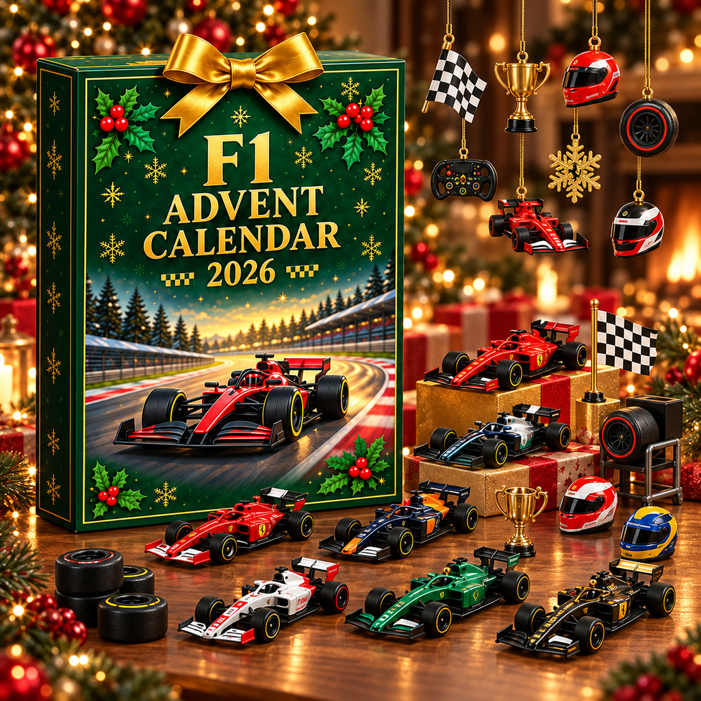 Adventskalender F1 2026 mit flachen Ornamenten 3
