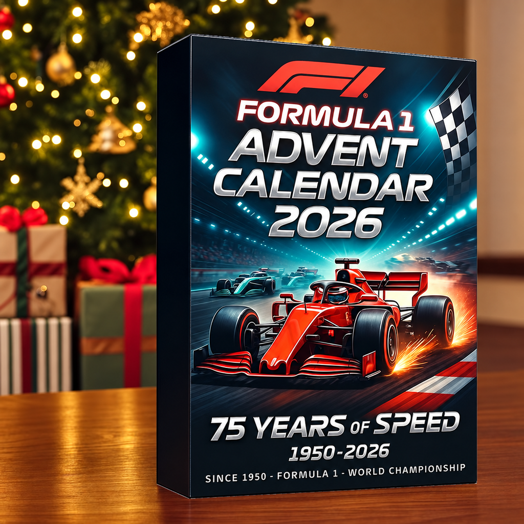 Adventskalender Formel 1 2026 mit 24 flachen Ornamenten 2